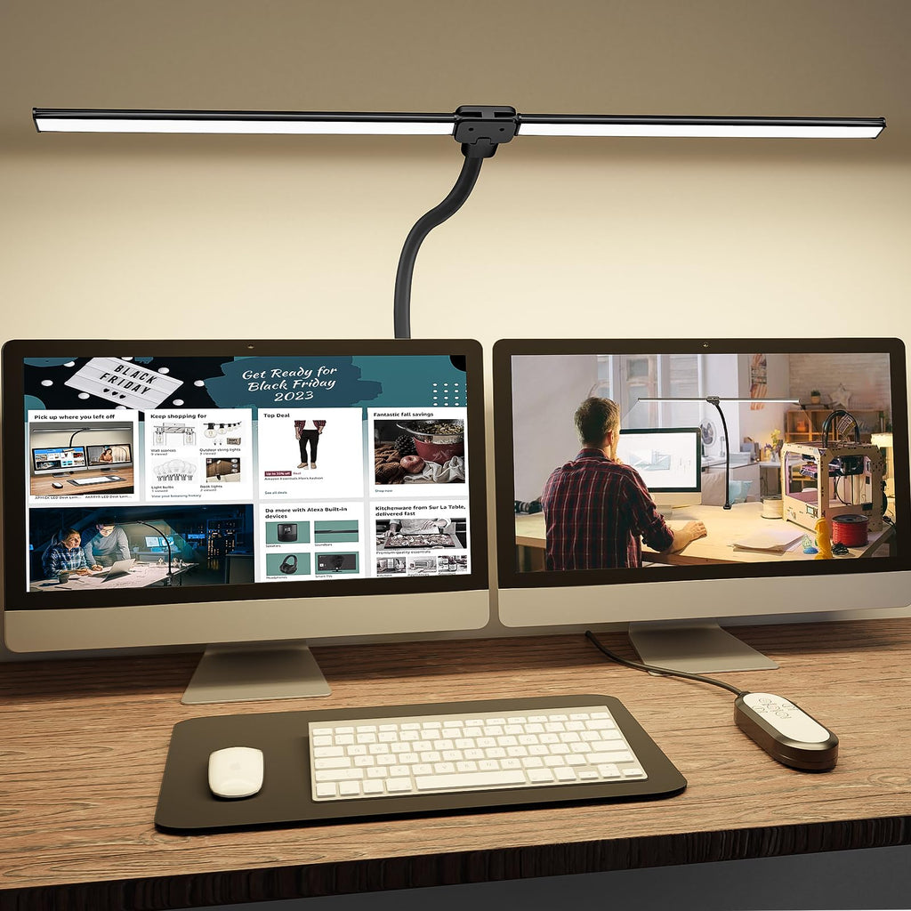 Double-Head Adjustable LED Desk Lamp
