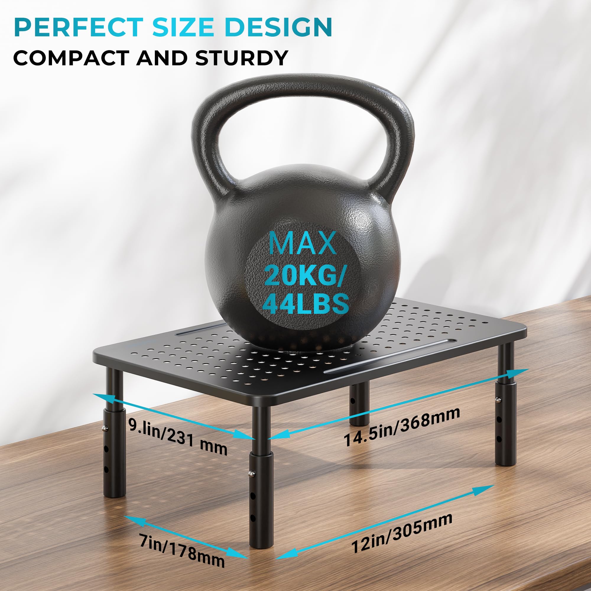 Adjustable Monitor Stand with Drawer