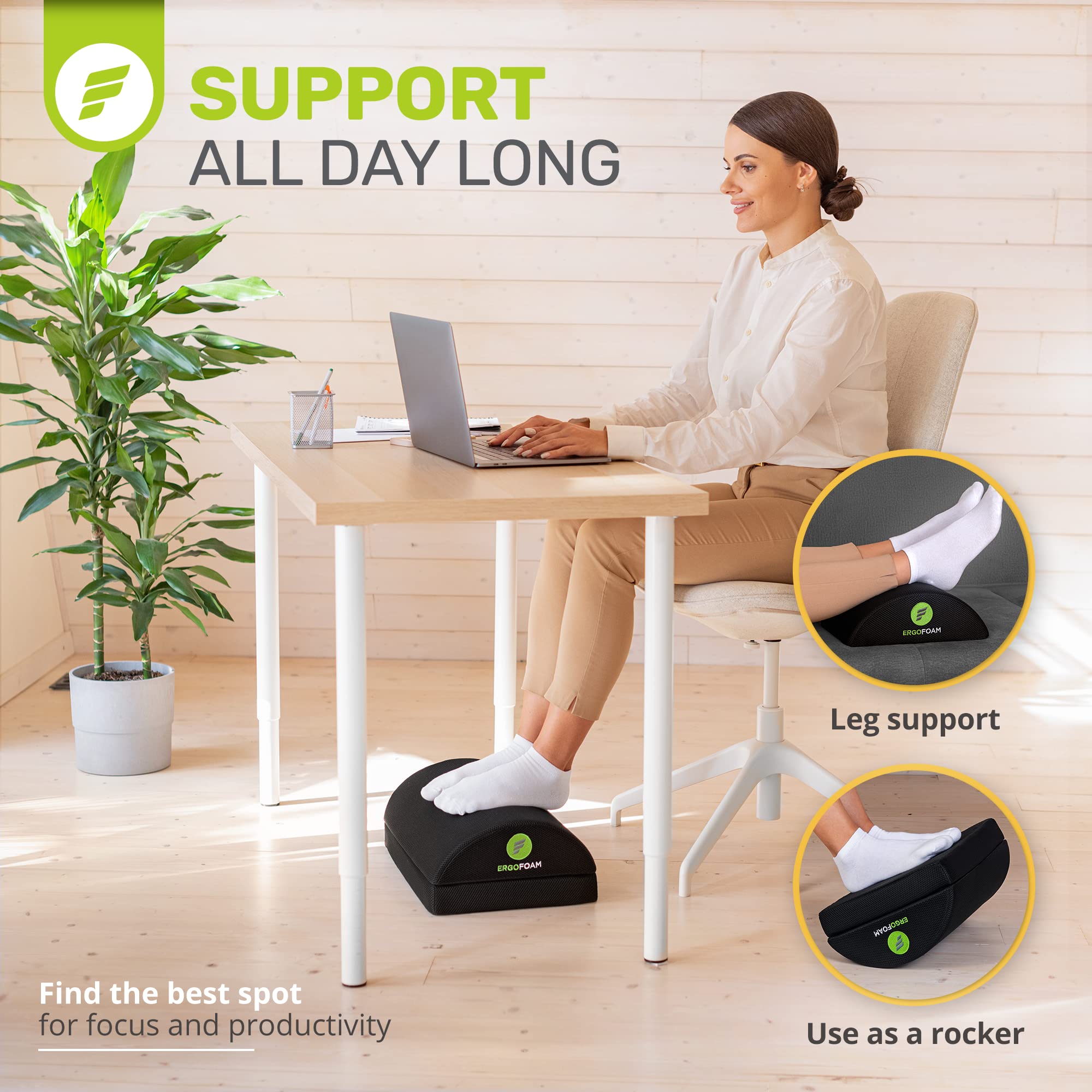 Adjustable 2-in-1 Foam Footrest