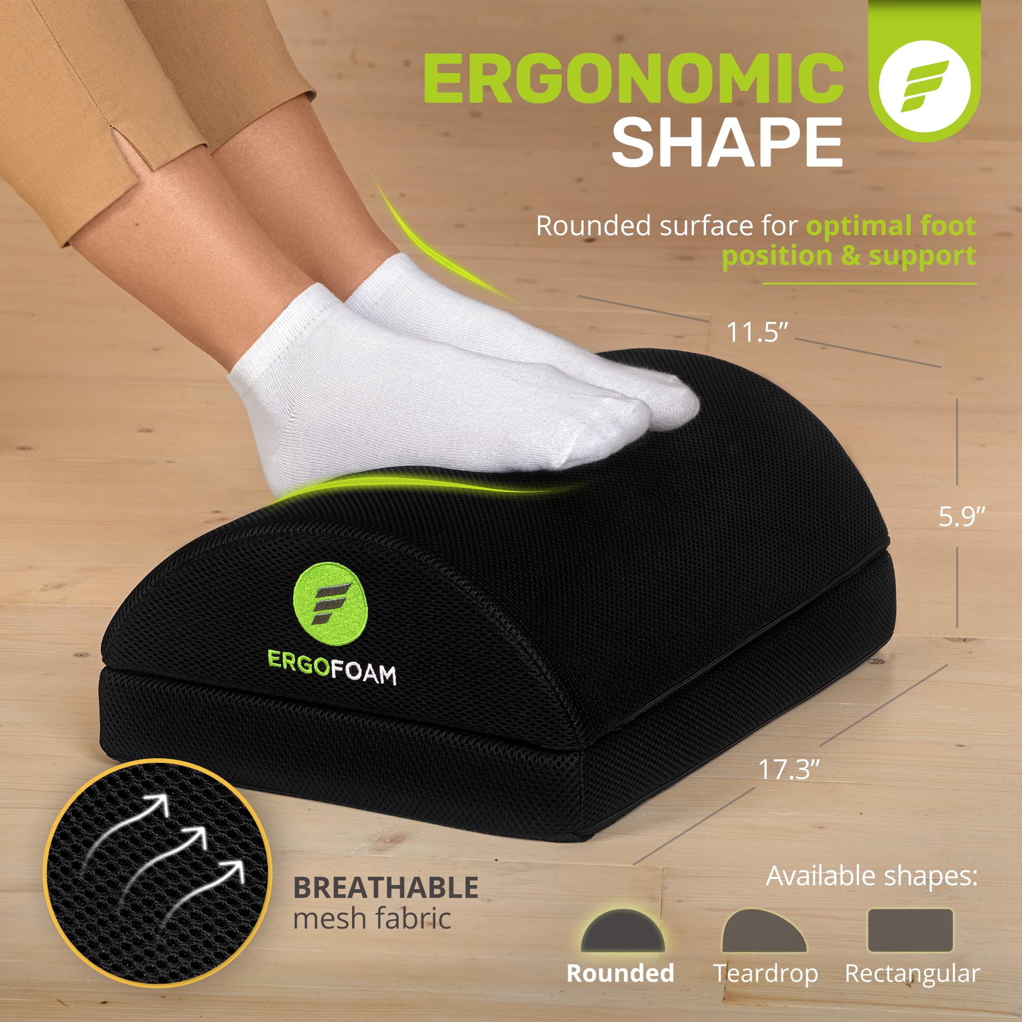 Adjustable 2-in-1 Foam Footrest