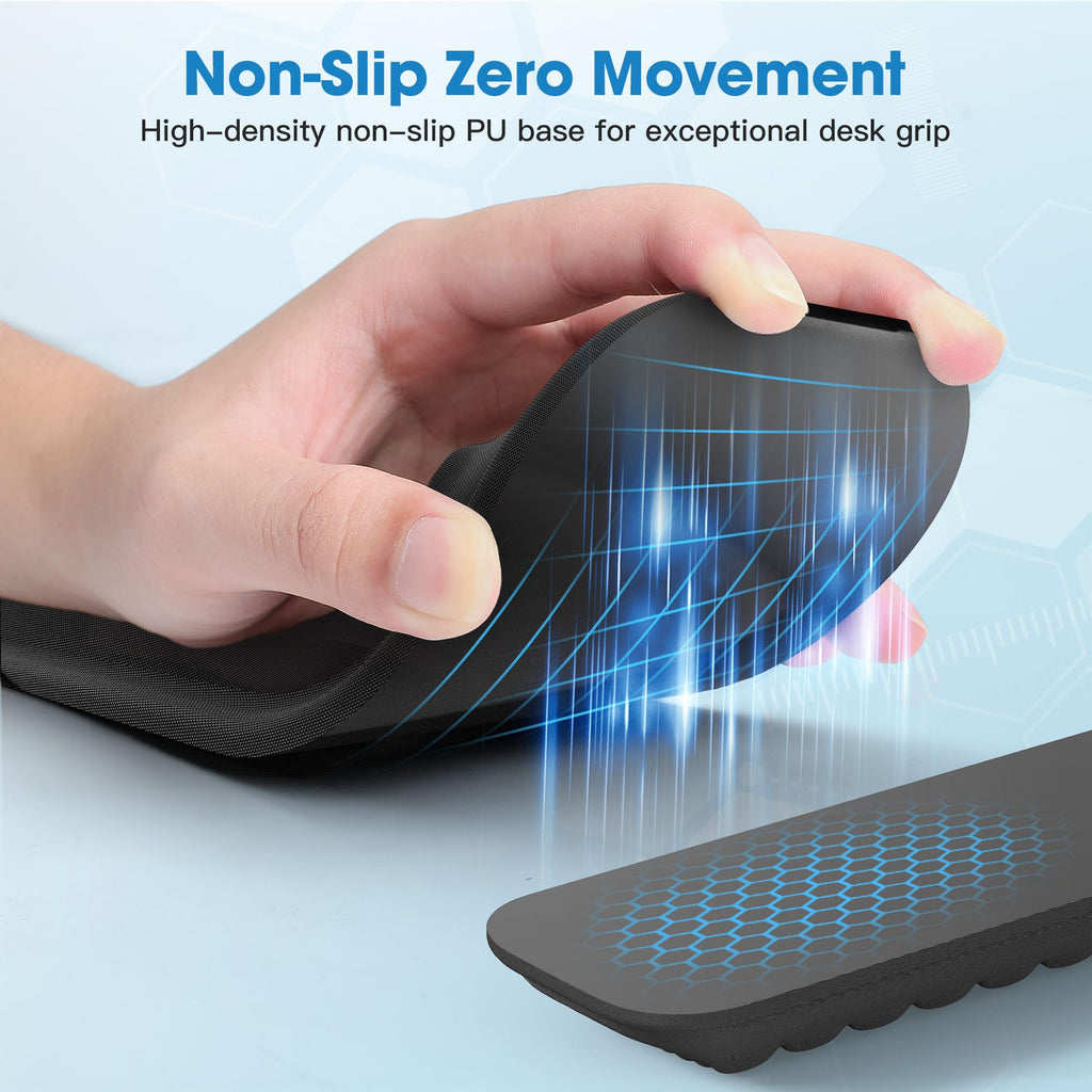Memory Foam Keyboard and Mouse Wrist Rest Set