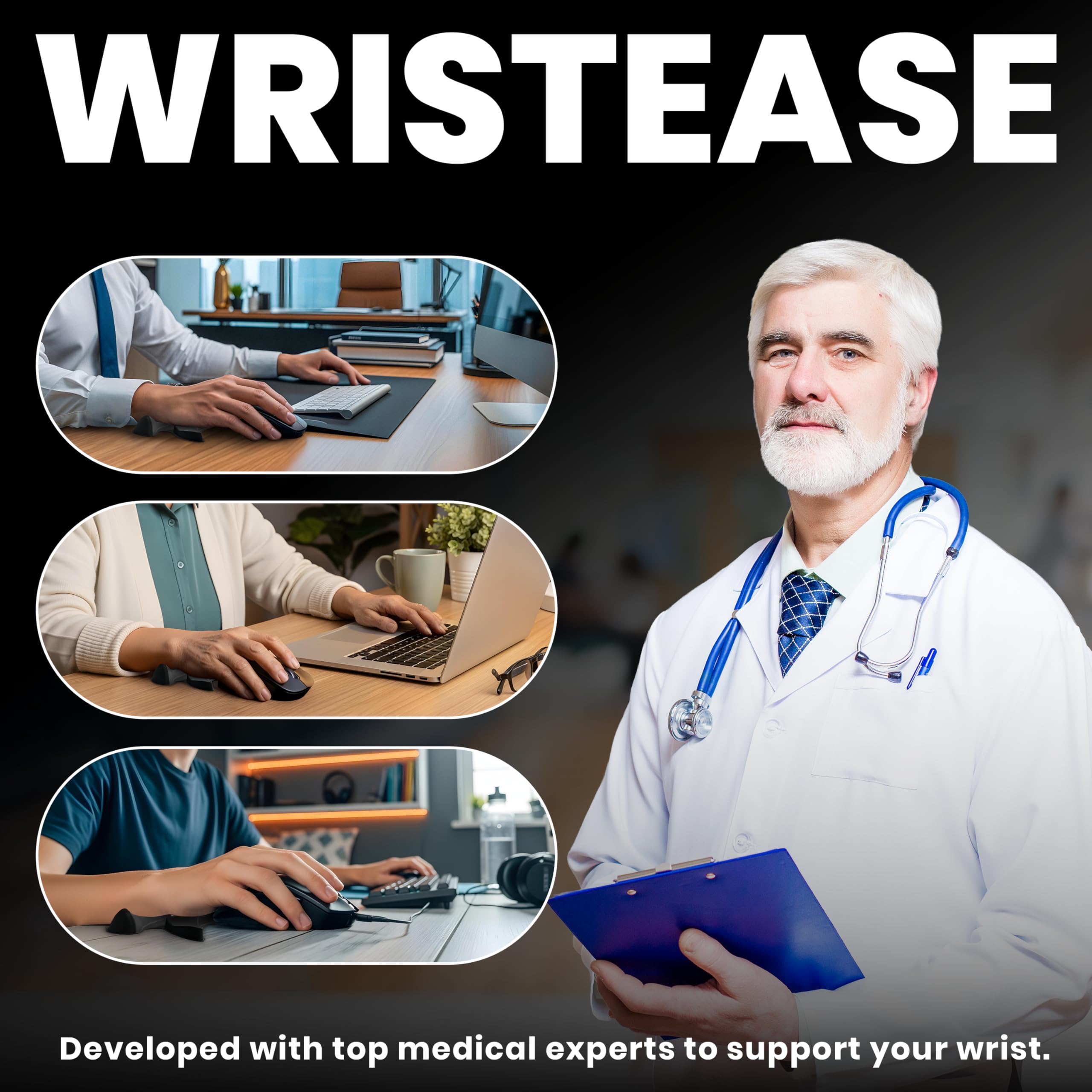 Ergonomic Mouse Pad with Wrist Support