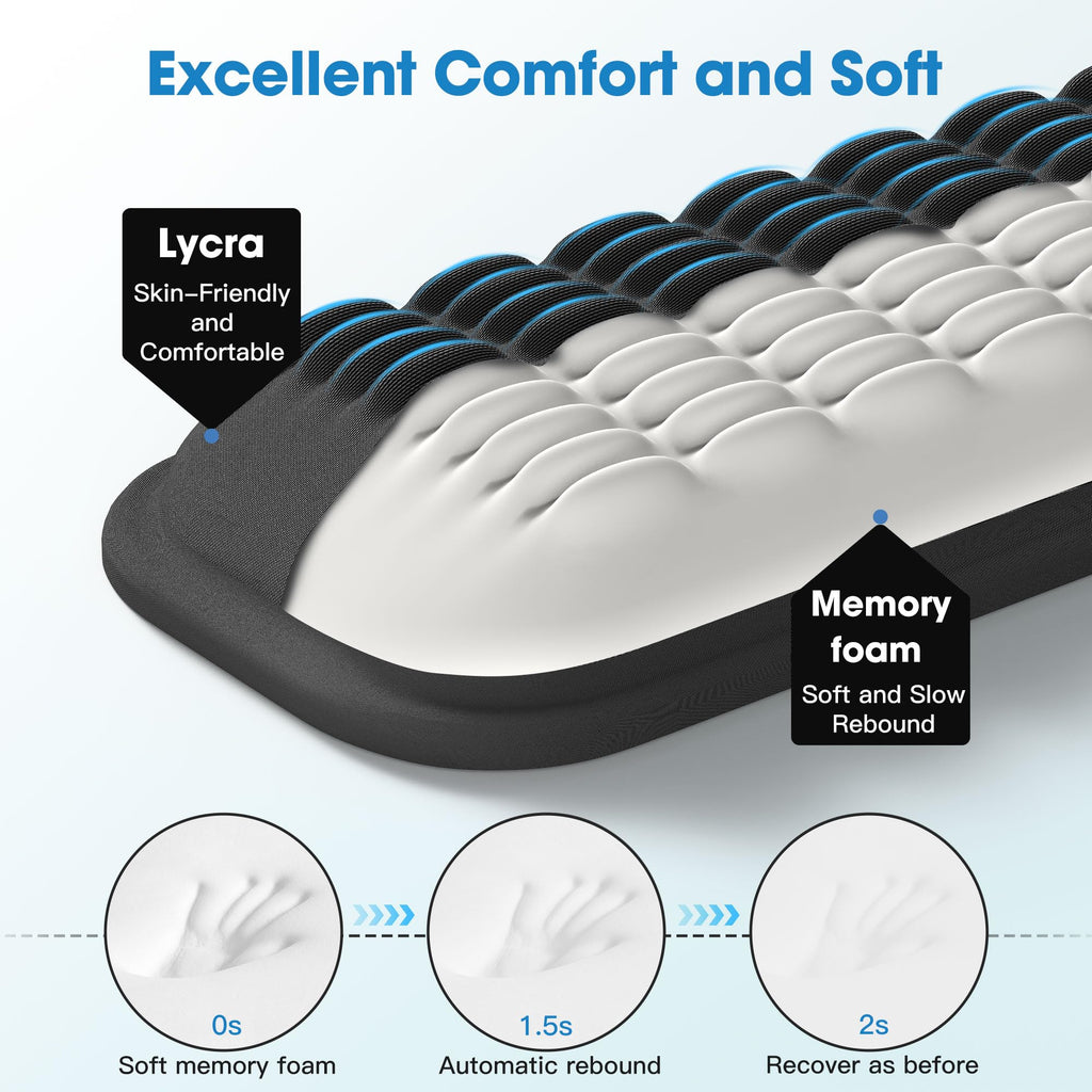 Memory Foam Keyboard and Mouse Wrist Rest Set