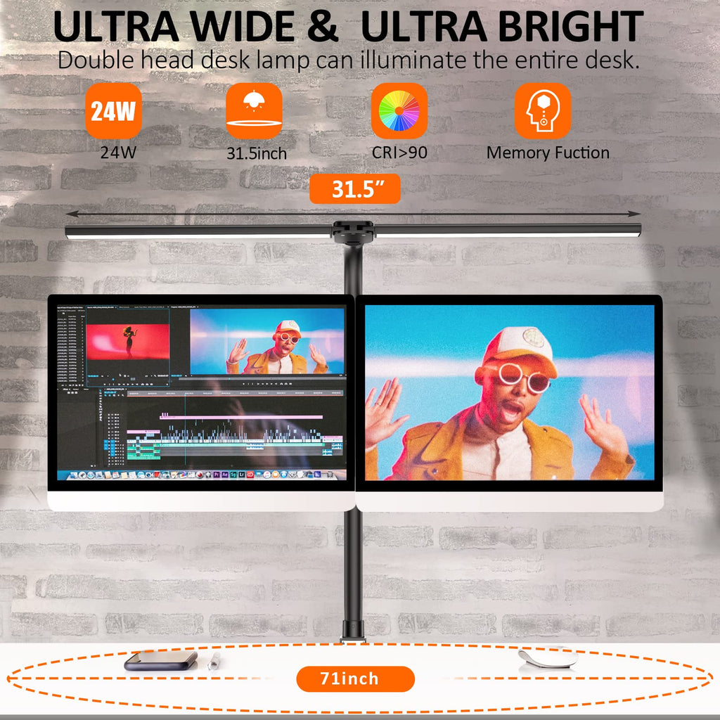 24W Double-Head LED Work Lamp