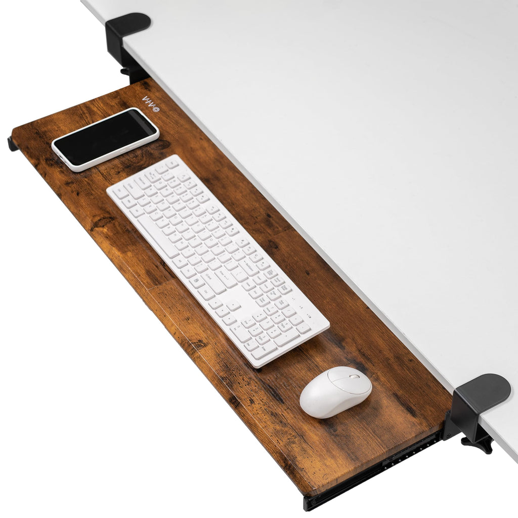 Extra-Long Clamp-On Keyboard Tray