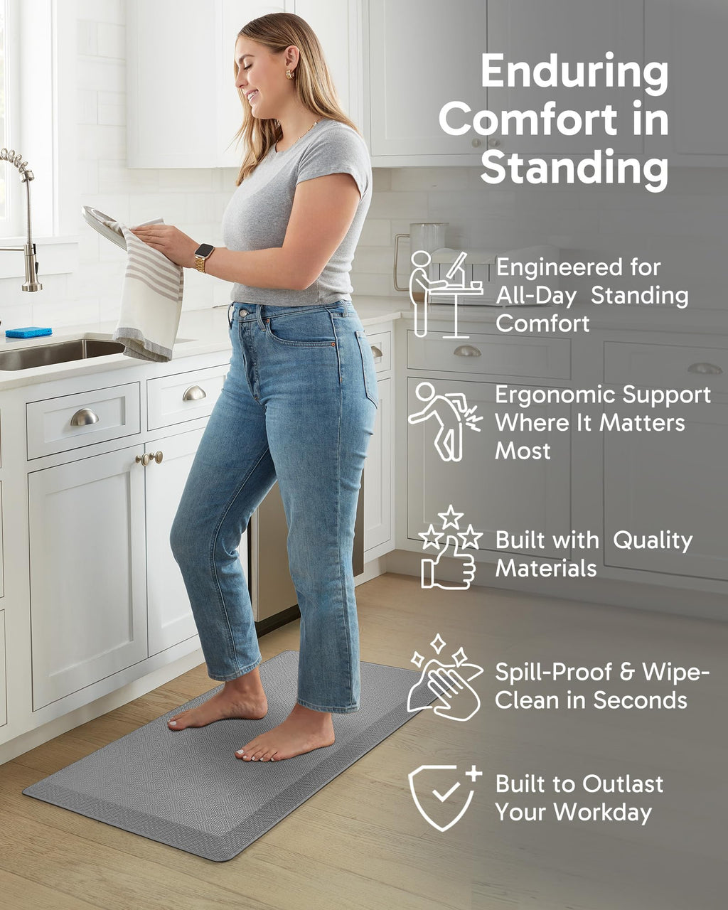 Multi-Pattern Kitchen Standing Mat
