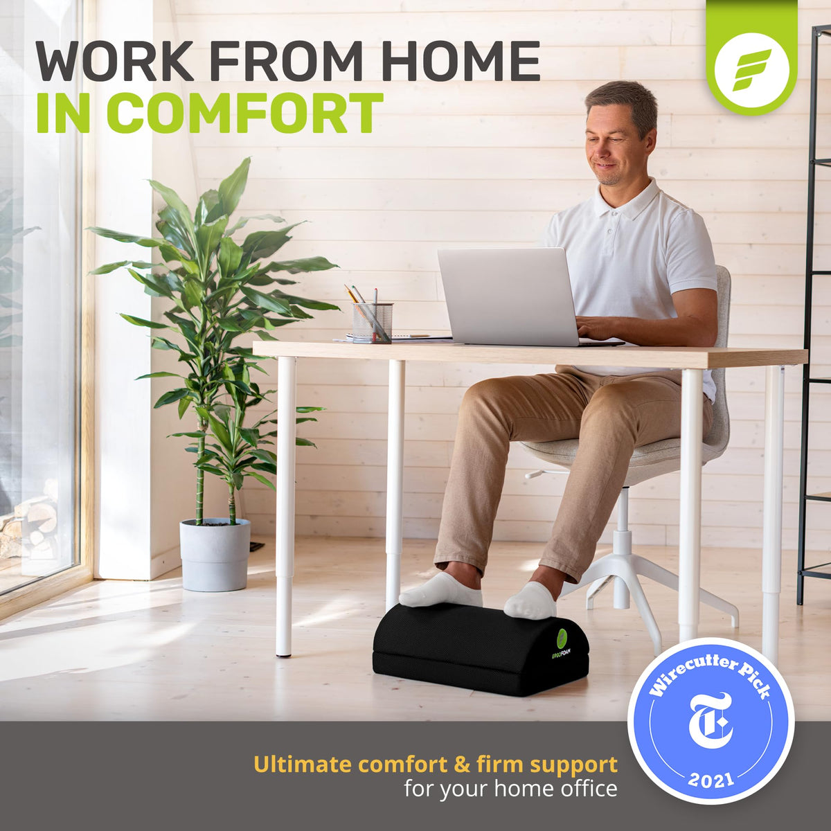 Adjustable 2-in-1 Foam Footrest