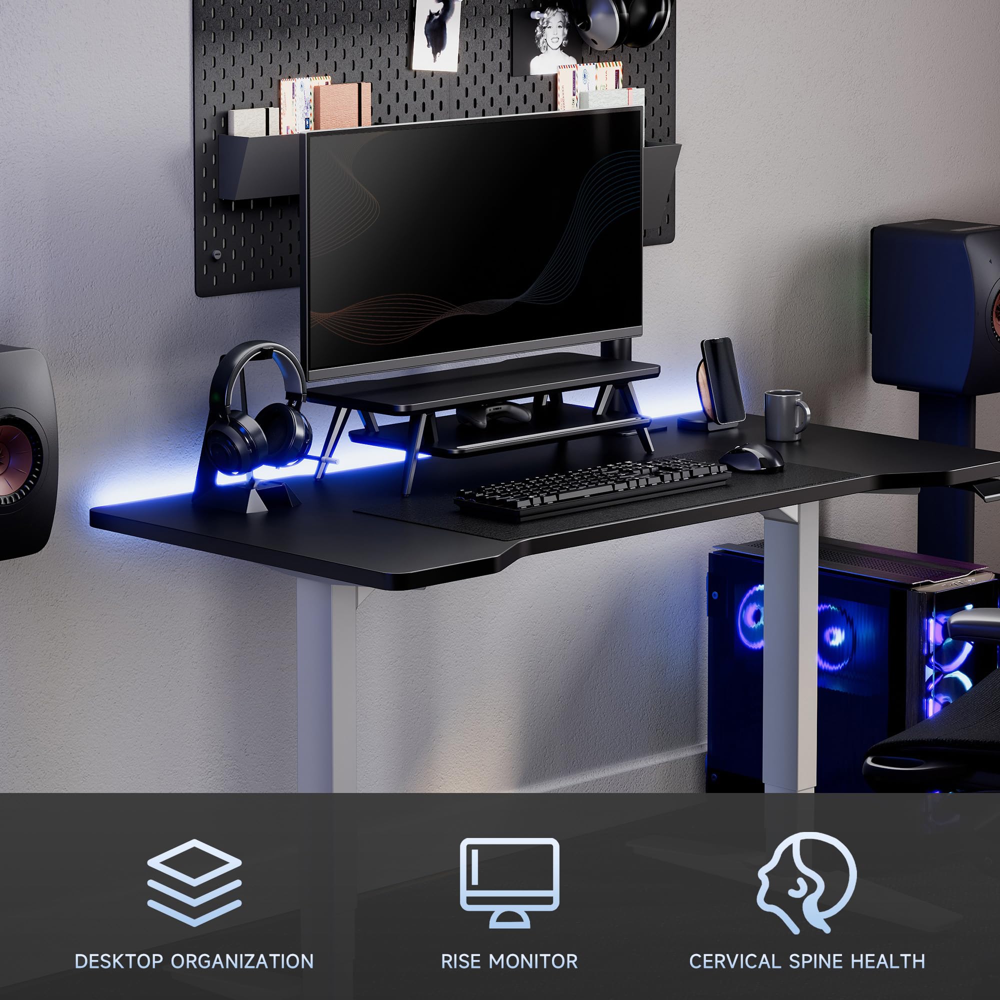 Two-Tier Wooden Monitor Riser