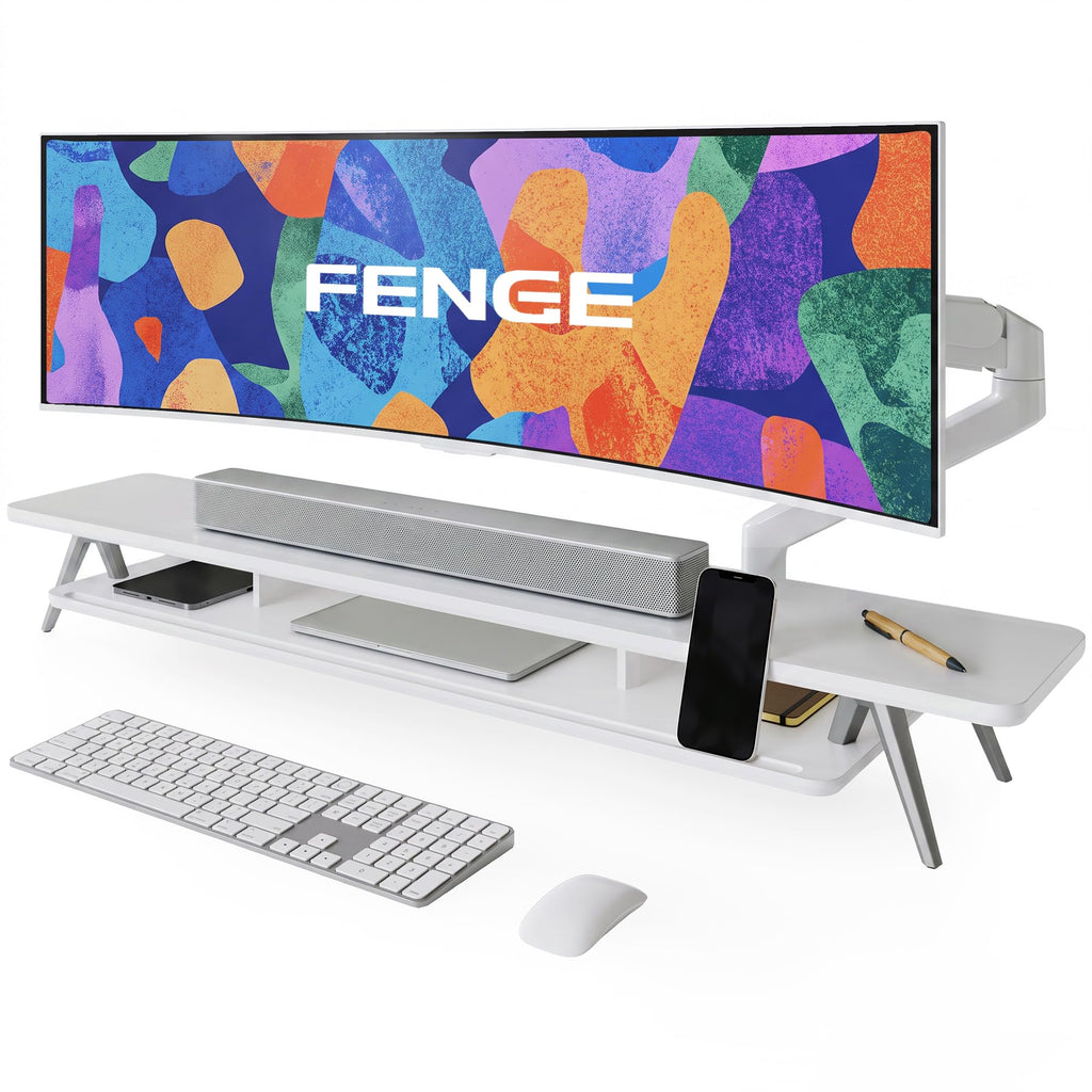 Two-Tier Wooden Monitor Riser